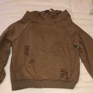 Tan ripped sweater